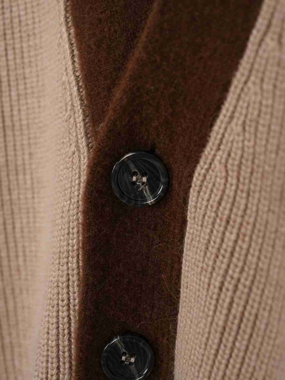 AMI Heart Logo Striped Unisex Knit Cardigan - Picture 7 of 9